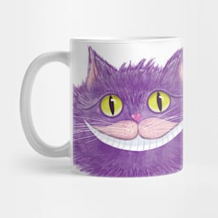 Smiling Cheshire Cat: Alice in Wonderland inspired Illustration Mug